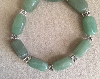 Jade stone stretch bracelet