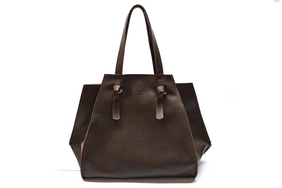 Women leather handbag Leather tote bag brown Leather Tote