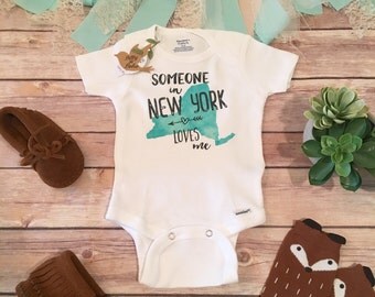 New York Onesie®, Unique Baby Gift, Grandma Onesie, State Onesie, Someone in Loves Me, California Onesie, Aunt Onesie, Fun Baby Shower Gift
