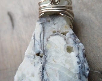 Free shipping in the US! Rare Mt.Shasta Opal wire wrap, One of a kind!