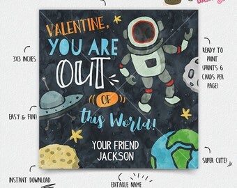 Space valentine | Etsy