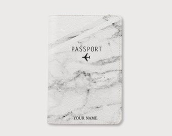 Marble passport holder,personalized passport cover,leather passport holder,passport wallet,personalized gifts,monogram passport,gift for her