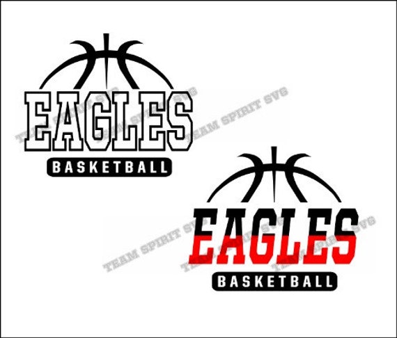 Download Eagles 2 Basketball Outline Download Files SVG DXF EPS