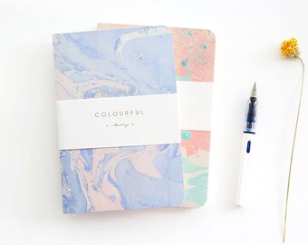 Watercolor Minimalist Notebook, Pastel Color Notebook, Minimalist Journal, Minimal Travelers Journal, College Notebook,Cute Notebook Journal