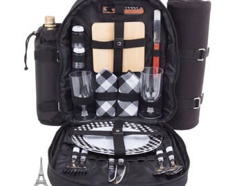 Two Person Picnic Backpack/Basket-Blackberry