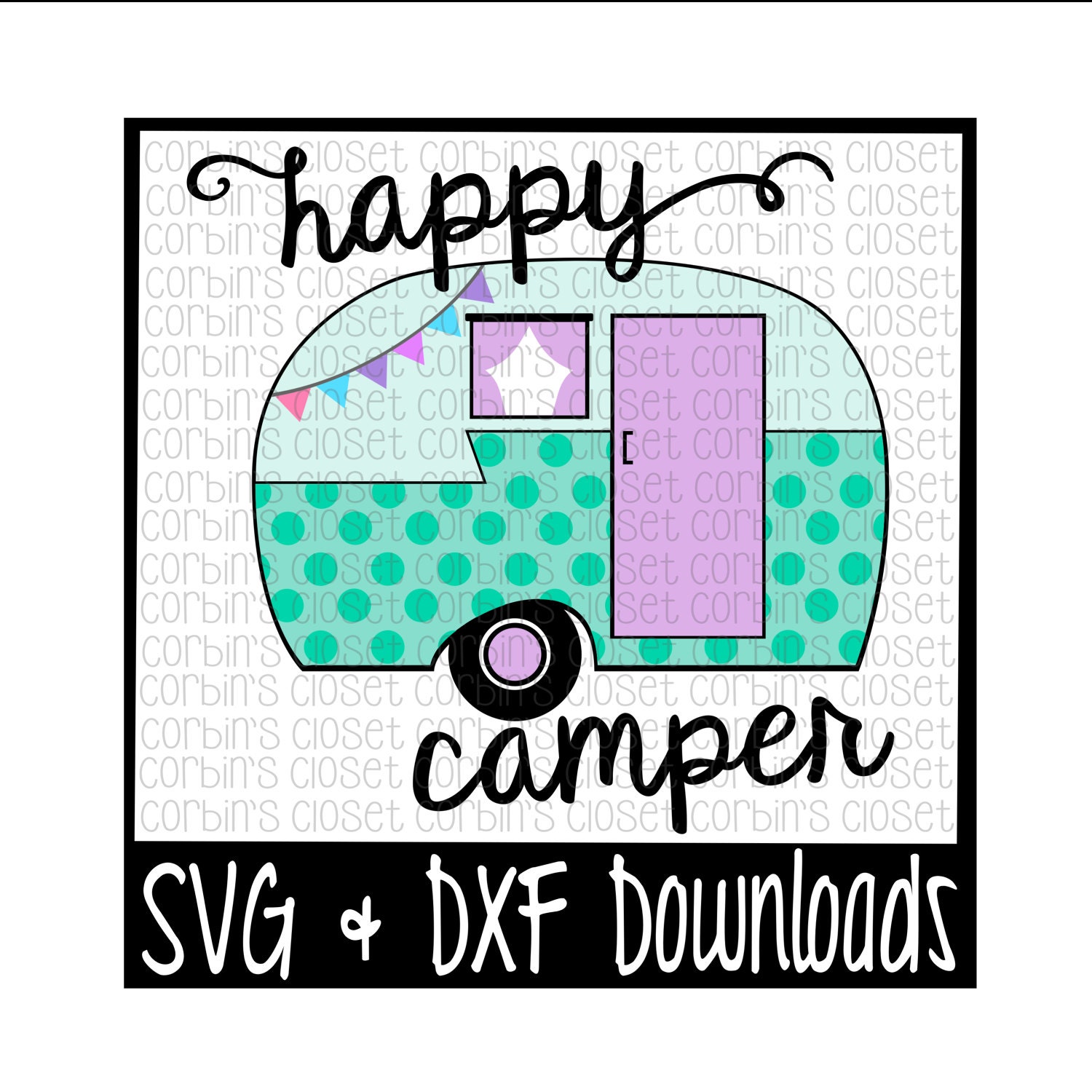 Download Camper SVG Cut File DXF & SVG Files Silhouette Cameo