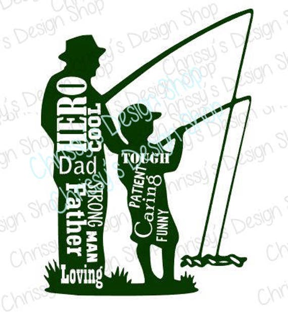 Father's day svg / fishing knockout svg / word art svg
