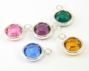 Add a Crystal Charm, Birthstone Add On, Birthstone Charm, Swarovski Crystal Addon, Design Your Own Necklace, Birthday Gift