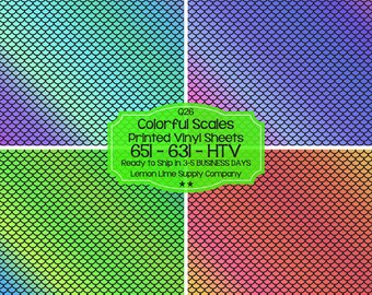 Ombre Mermaid Scale Vinyl/Printed Heat Transfer Vinyl/Pattern Vinyl/Printed 651 Vinyl/Printed 631 Vinyl/Printed Outdoor Vinyl/Printed HTV