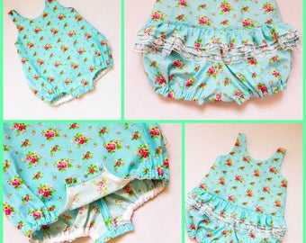 Overalls for baby girls and toddler,Romper for girl,easy to make overalls,children clothes,children's sewing pattern and instruction.
