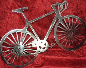 Bicycle, Bicycle Enthusiast Gift, Bicycle Metal Wall Art, Indoor or Outdoor Wall Art, Metal Decor, Gift for Her, Gift for Him, Bicycle Art