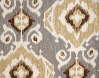 Grey Ikat Pillow Cover, Grey Pillow, Tan, Brown, Beige, Grey, Ikat Pillow, Modern Ikat, Geometric, Throw Pillow, Modern, SummerHome