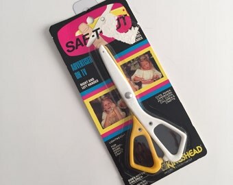 Vintage Scissors, 70s Scissors, Vintage Safety Scissors, Left Hand Right Hand Scissors, Vintage Crafts
