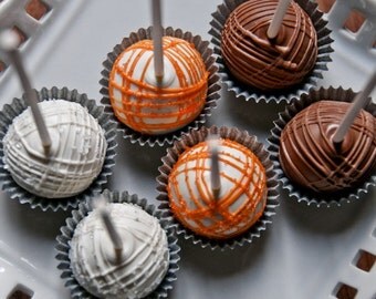SPECIAL Fall Cake Pops - 12 Cake Pops for Fall/ Thanksgiving, Party, Favors, Class or Gifts! Fall Flavors! SPECIAL