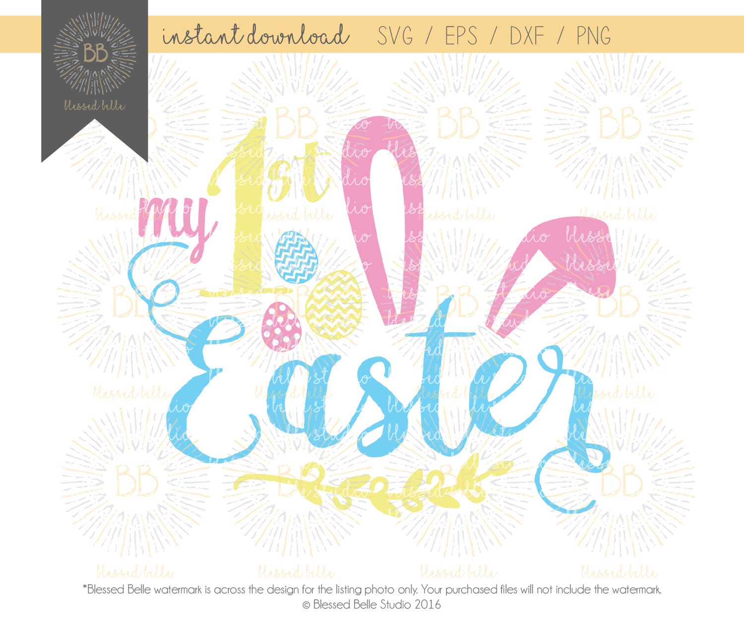 Download My first Easter SVG 1st Easter bunny easter svg eps dxf