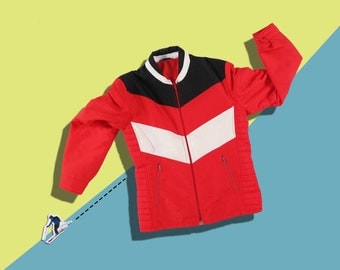 Vintage 70s Ski Jacket • Red Ski Puffer Jacket • Retro Sportswear Ski Coat • Old School Made in Finland • M Medium L Large Oversize Unisex