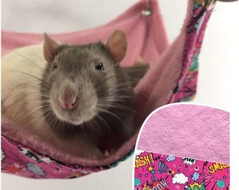 2-Pack Small Animal Hammocks With Rattan Mat - Cooling Bed For Guinea Pigs, Chinchillas & Ferrets