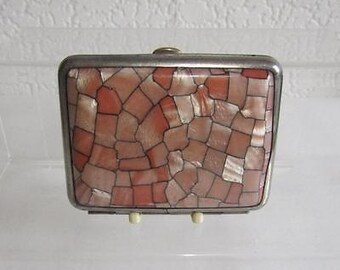Vintage Cigarette Case - Faux Mother of Pearl - 1930's