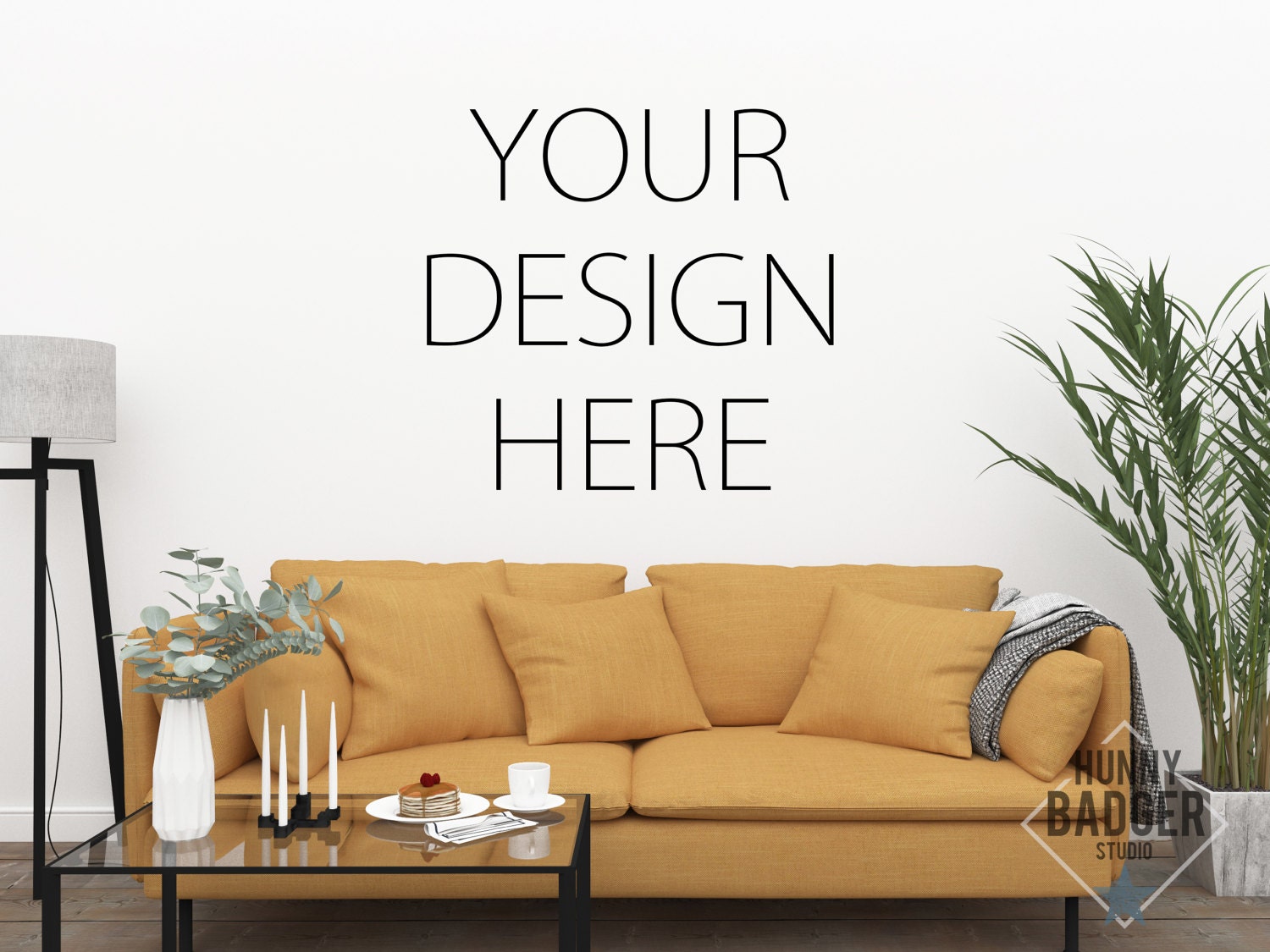 Mockup Blank Wall Art Mockup Empty Wall Mock Living Room