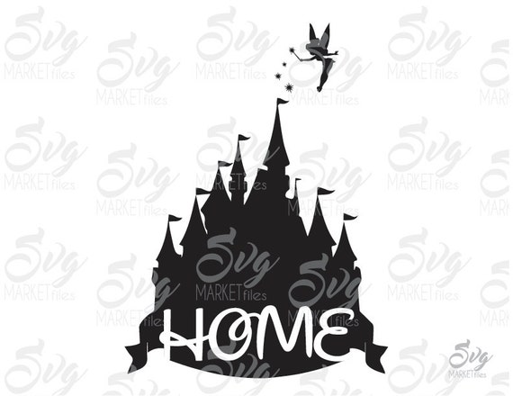 Disney Castle Tinkerbell Silhouette Cuttable Design File