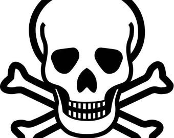 Skull #3 Poison Death Killer Tattoo Skeleton .SVG .EPS .PNG Instant Digital Clipart Vector Cricut Cut Cutting Download Printable Scrapbook
