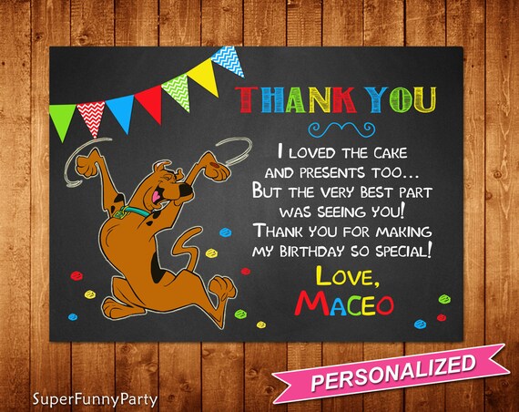 Scooby Doo Thank You Card Scooby Doo Thanks Cards Scooby Doo