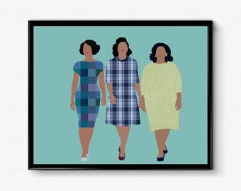 Hidden Figures Poster- Feminist Poster, Minimalist Movie Poster, Wall Art Decor