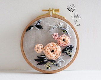 Embroidery Kit "BUTTERCUPS" - Embroidery Kit "RANUNCULUS"