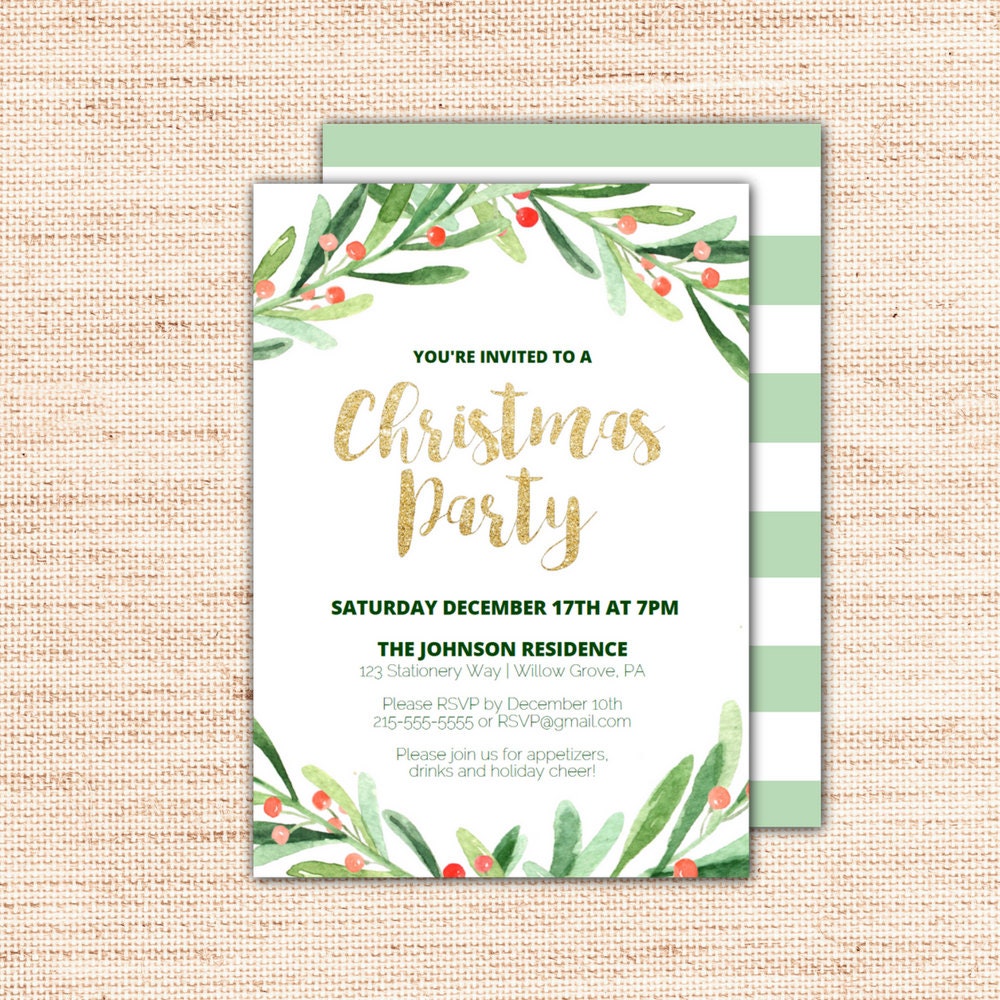 Christmas Party Invitation Template Free 5