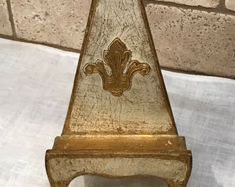 Vintage Gold Florentia Easel, Vintage Italian Florentia Easel, Florentia Display Stand, Handcrafted in Italy Florentia Easel,