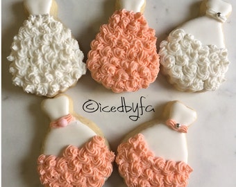 Wedding and Bridal Shower Sugar Cookies | perfect for Sweet 16 cookies | 1 Dozen