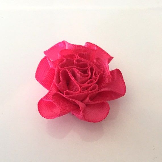 2 ribbon roses hot pink ribbon roses hot pink flowers sew