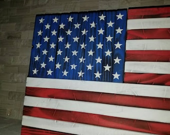 Wood American Flag - Small Unframed