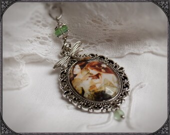Oval Cabochon necklace Water Nymphs