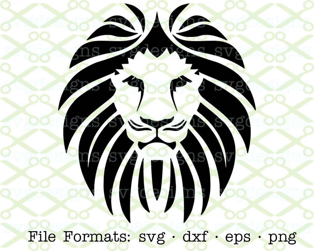 Lion SVG Dxf Eps & Png. Digital Cut Files for Cricut Lion