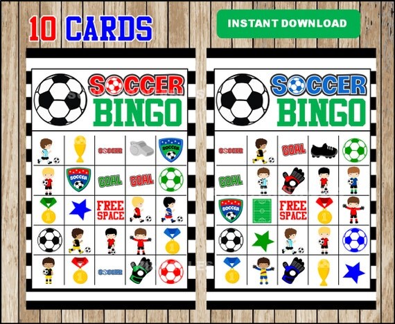 items-similar-to-soccer-bingo-10-cards-printable-soccer-bingo-game