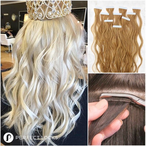 Wavy Tape In Extensions 100 Remy Human Hair Extensions