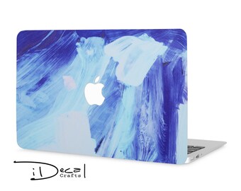 Blue Paint macbook decal macbook skin macbook sticker Macbook Air 11, Macbook Air 13 & Mac Pro 13 Retina, Macbook 12", Macbook Pro 15 Retina