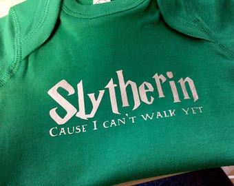 Slytherin onesie - Harry potter baby clothes - slytherin baby gift - harry potter gift ideas - bodysuit - creeper - romper
