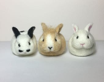 Needle Felted Bunny, Needle Felted Rabbit, Needle Felted Animal, Mini Bunny, Rabbit Ornament, Bunny Keychain, Bunny Bag Charm, Easter Bunny