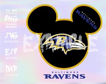 Mickey heads Sport logo football team Baltimore Ravens ,clipart,SVG,PNG 300dpi ,ESP vector