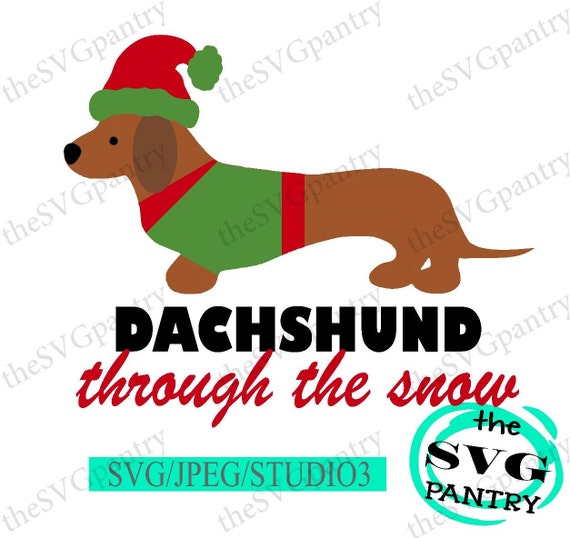 Download Saledachshund through the snow cut file by theSVGpantry on ...