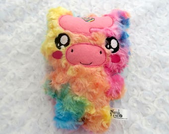 pink fluffy unicorn toy