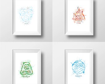 Avatar, The Last Airbender, Elements Pack, Prints *Print*