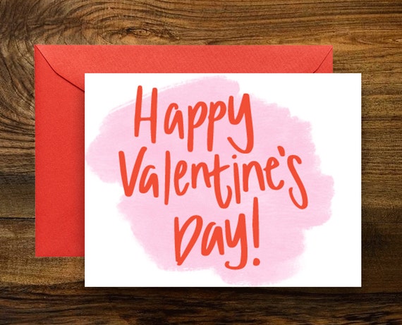 Items similar to Happy Valentine's Day Greeting Card || Instant Digital ...