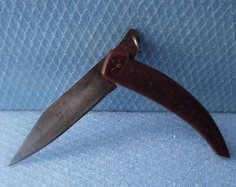 Vintage pocket knife "Soika", Old handmade folding knife, Bulgarian pocket knife, Gift for brother, father or husband. Collectible knife.