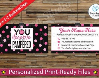 Perfectly Posh Business Cards Printable Digital Printed Personalized Custom Customized Consultant Cards PER-BC104