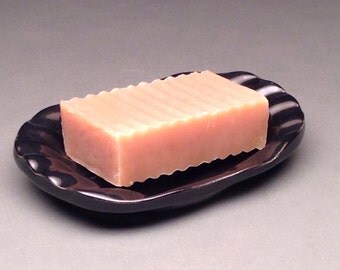 Black, Soap Dish, Ceramic Soap Dish, Pottery Soap Dish, Soap Keeper, Soap Tray, Bathroom Soap Dish