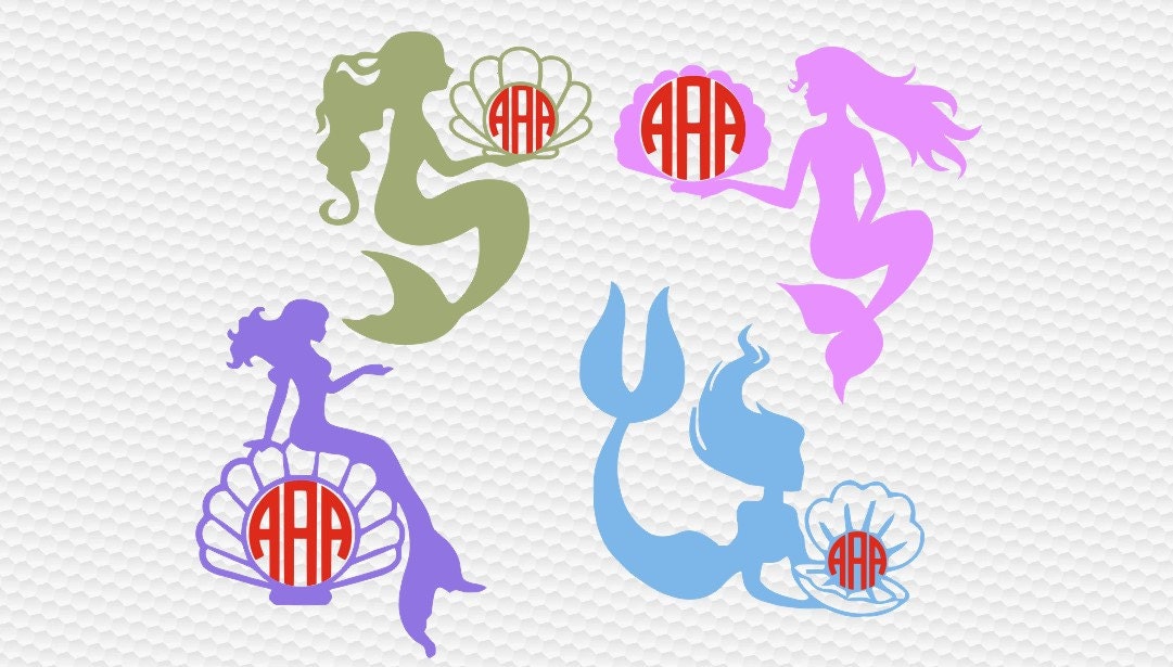 Free Free 144 Monogram Mermaid Silhouette Mermaid Svg SVG PNG EPS DXF File