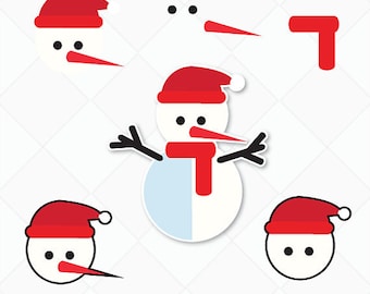 Snowman SVG Cutting File, SVG Cut table Design, svg, dxf, png Silhouette Studio & Cricut Instant Download - Snowman SVG